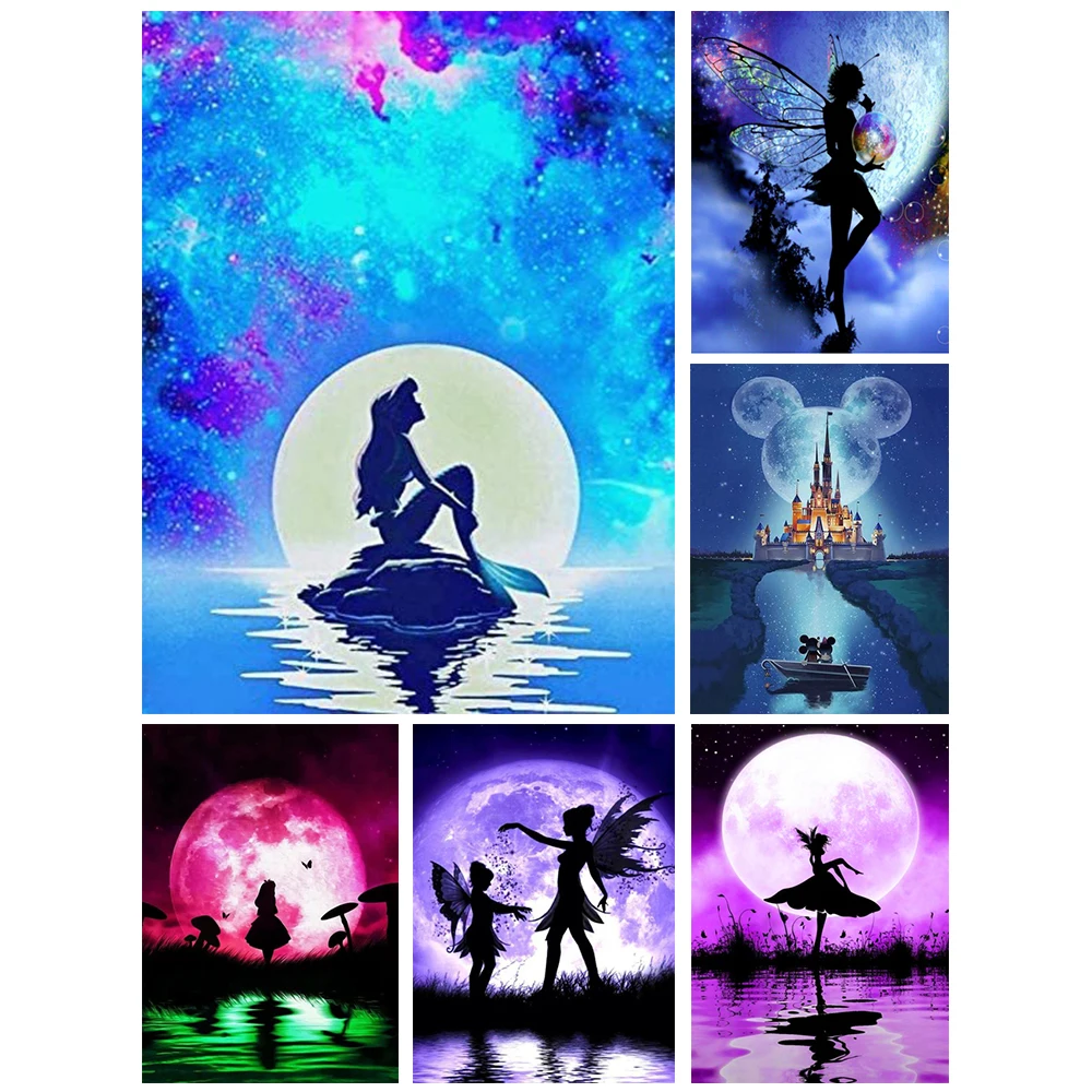 

Алмазная живопись Disney, вышивка крестиком, мультяшный персонаж, Микки, круглая вышивка, 5D мозаика «сделай сам», домашний декор Dj11