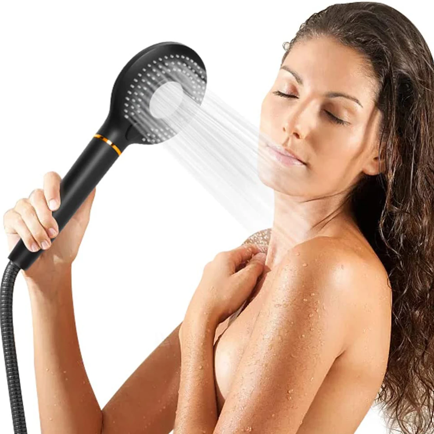 High Pressure Handheld Shower Head  Filtered Shower Head for Hard Water Bathroom Matte black Shower Head 3 Spray Modes