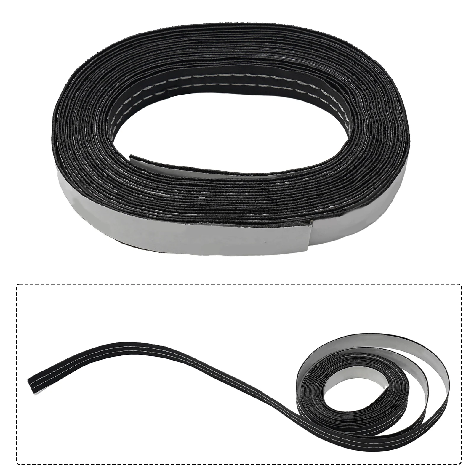 

Moulding Trim Strip 1.5CM Width 4M Length Black High Quality Leather Universal White Line Dashboard Direct Fit