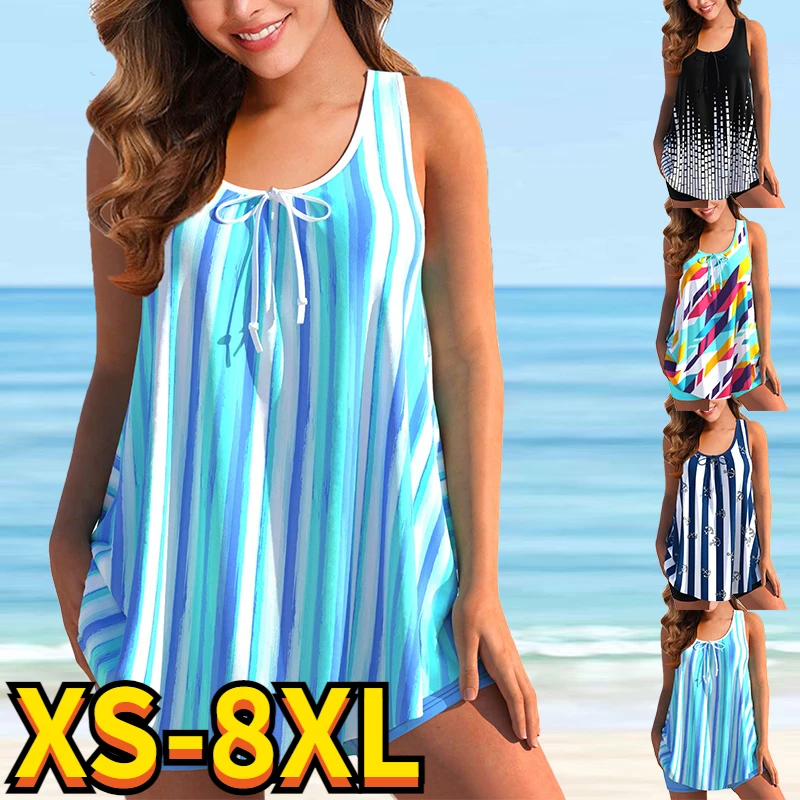 

2022 Summer Bathing Suit Women Two Pieces Set Tankini Female Beachwear Fashion Swimsuit Monokini New Design Printing Swimwear