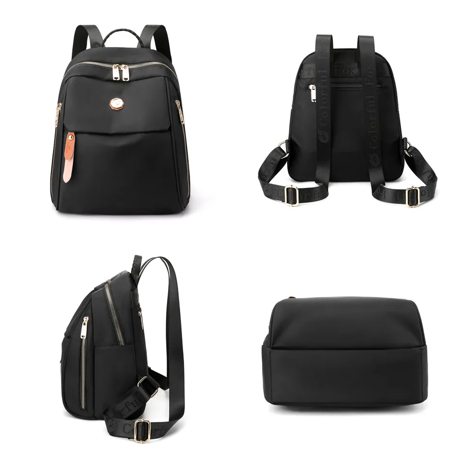 Women Backpacks For Teenagers Nylon Backpacks Solid Color Waterproof  Campus Leisure Schoolbags Backpacks