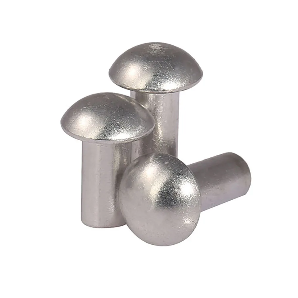 

20-500pcs Solid Self-tapping Rivet M2 M2.5 M3 M4 M5 M6 M8 Aluminum Round Mushroom Head Hand Knock Self-plugging Rivets L3mm-40mm