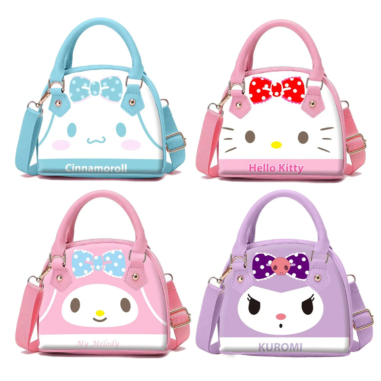 Новая мультяшная сумка Hello Kitty My Melody Cinnamorroll Kuromi, Детская сумка-мессенджер, сумка через плечо, сумочка, кошелек, подарок на день рождения