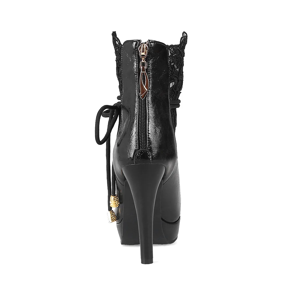 Брендовые Новые Зимние удобные белые черные женские ботильоны на платформе