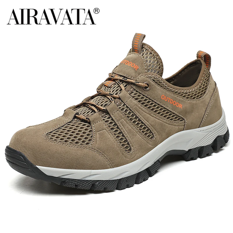 Men Hiking Shoes Outdoor Sports Shoes Mesh Breathable Nonslip Casual Male Athletic Jogging Sneakers