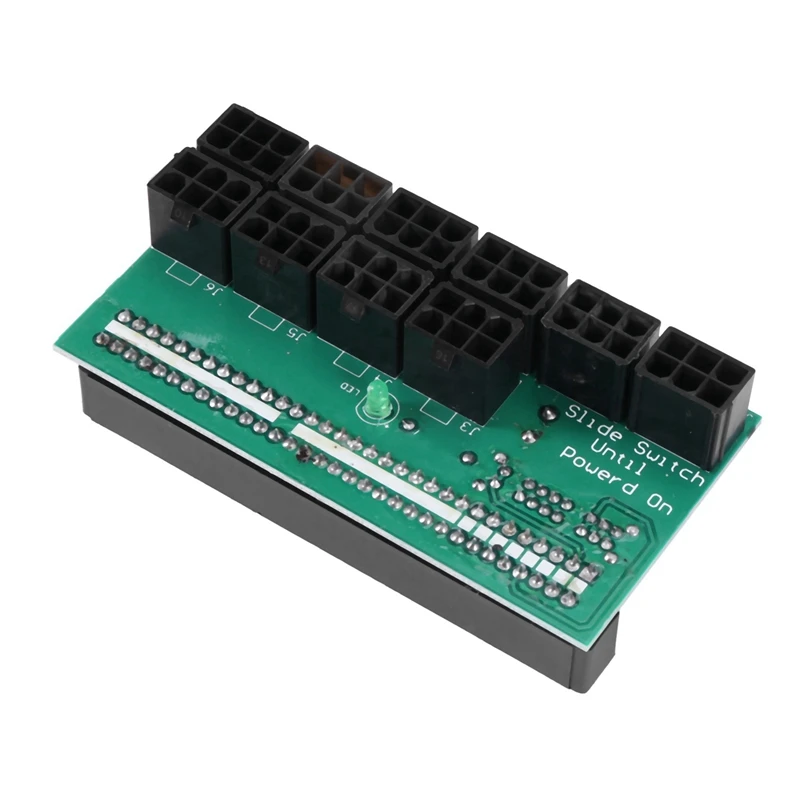 Коммутационная плата 1600 Вт для сервера майнинга Ethereum ETH ZEC блок питания GPU PSU 10X6pin Hub