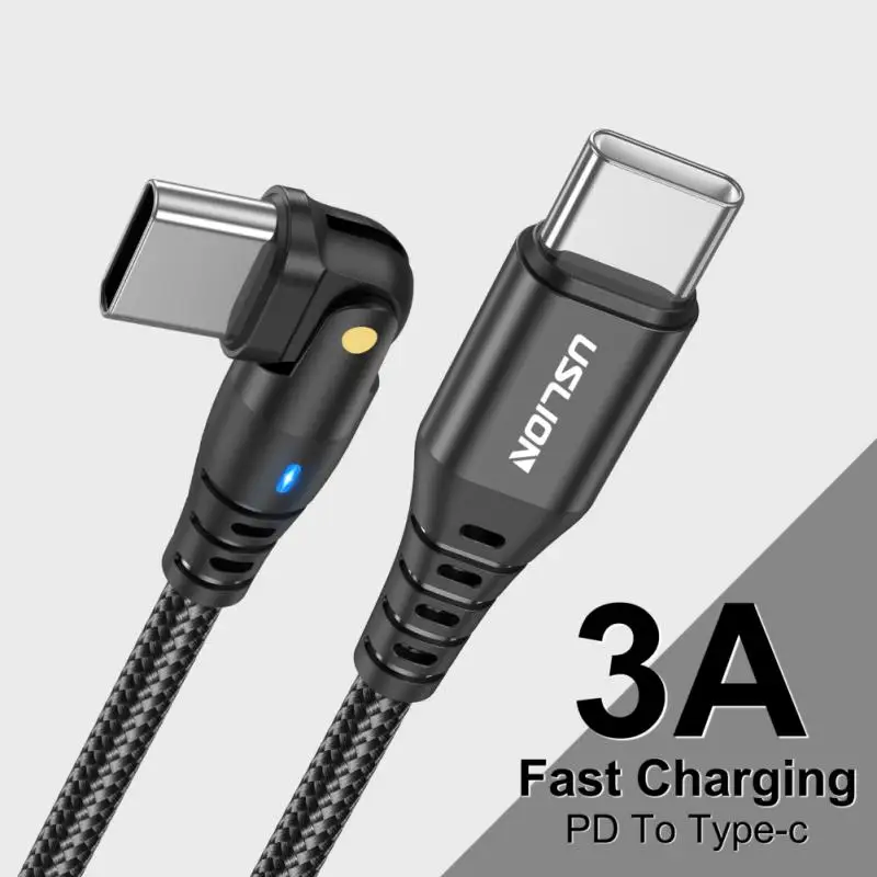 

4 Colors 60W USB C To USB C Charging Cable For MacBook MateBook Samsung Galaxy S9 PD100W 5A QC4.0 Fast Charging USB Type C Cable