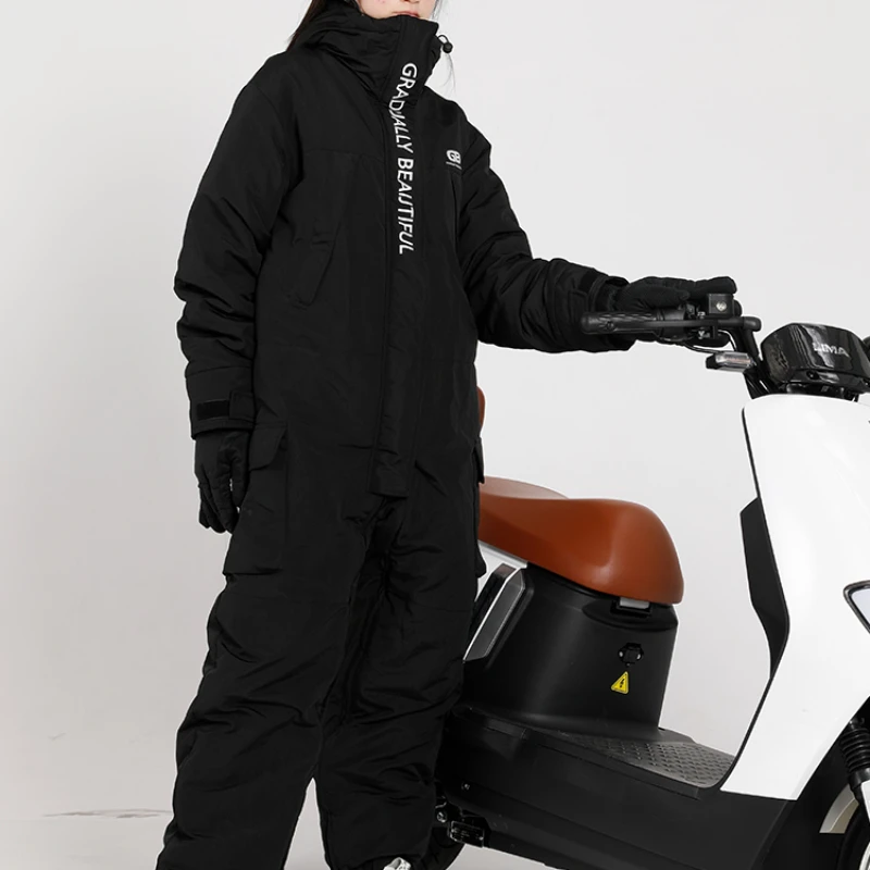 

Зимняя одежда для велоспорта, костюм для езды на мотоцикле, одежда холодной устойчивости с плюшевой подкладкой и утепленным быстросъемным боди, один предмет