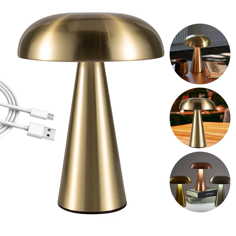

Лампа в виде грибов для украшения дома, перезаряжаемые настольные лампы, ночники для отеля, бара, ночники, ночник
