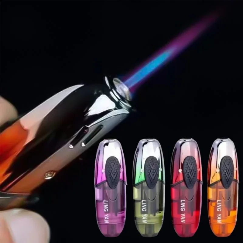 Бесшумная прозрачная надувная зажигалка с масляным баком ветрозащитная