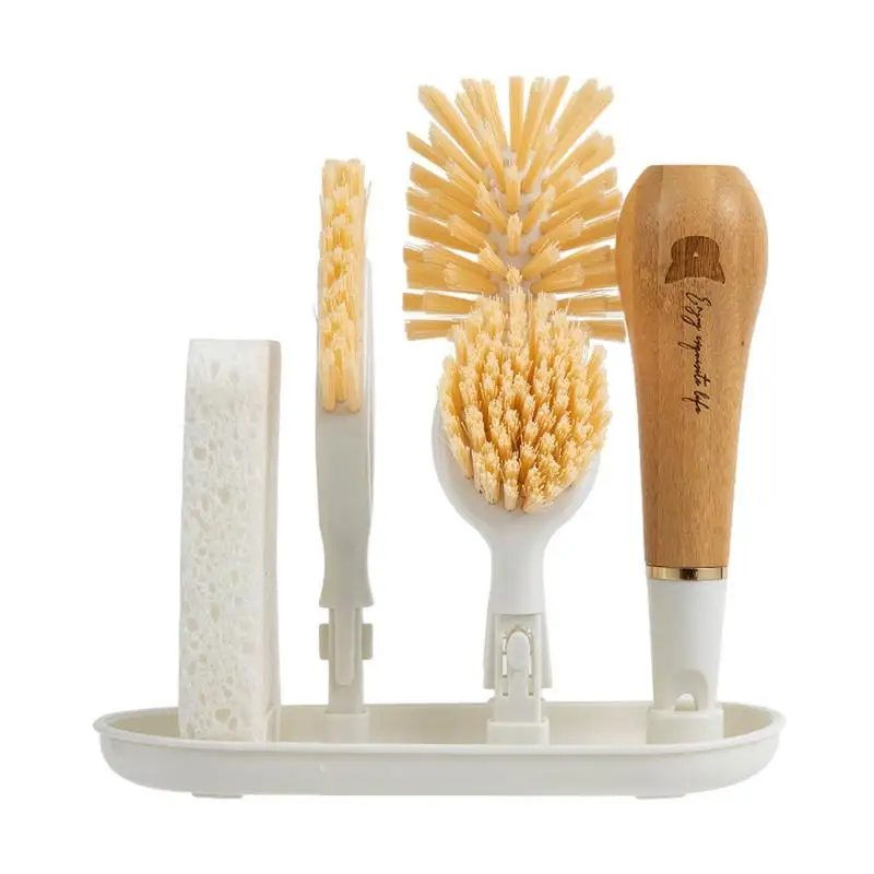 

Dish Brushes Set Multi Function Dish Washing Scrubber With Long Handle Kitchen Adjustable Angle Cleaning Tool For Dish Pots Pan