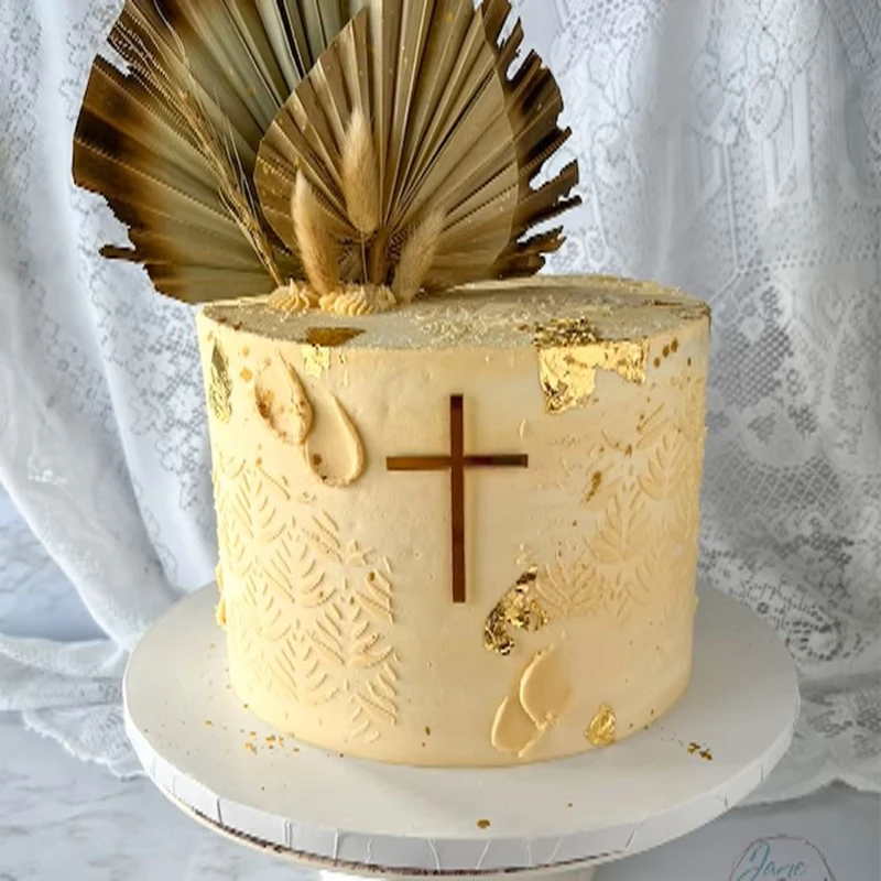 

Baptism Cross Cake Charm/Christening/Baby Dedication/Bat Mitzvah Topper/First Holy Communion/Catholic Cross/Orthodox Cross