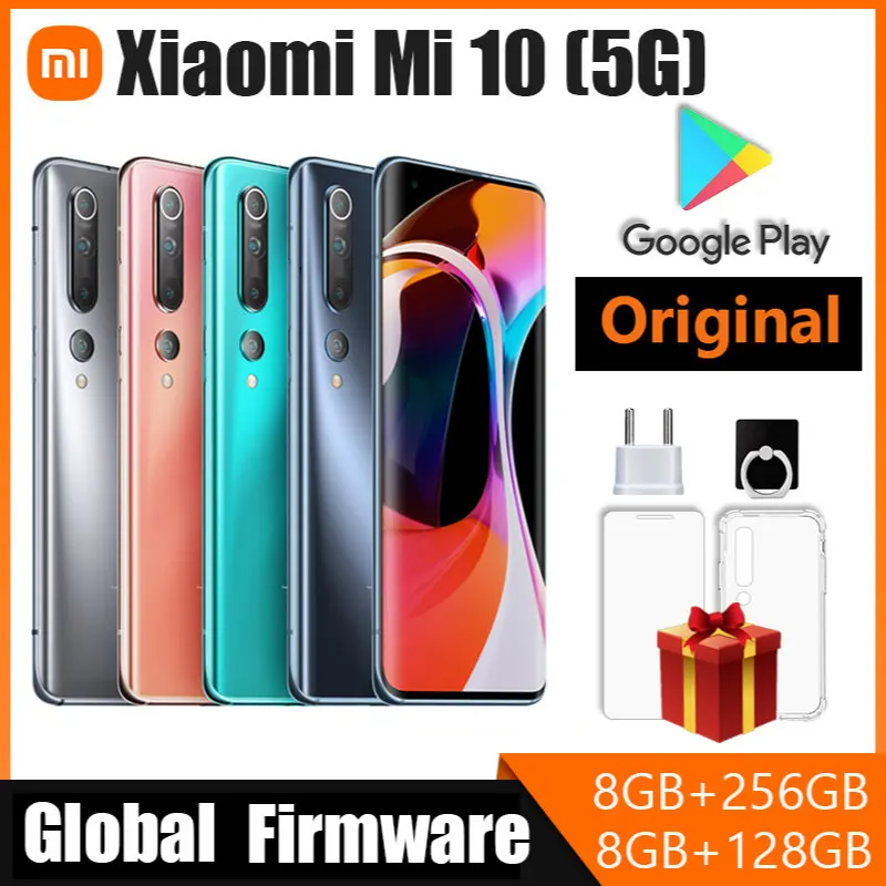 Xiaomi 10 Smartphone MI 10 100MP Snapdragon 865 Camera 4780mAh Battery MultiLink MIUI 11 5G Global Version