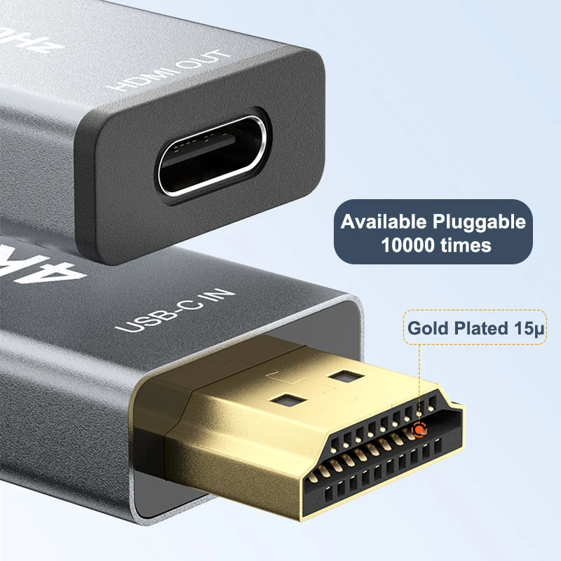 Kup Ult-unite 4K @ 60Hz Typ C Na HDMI Męski Adapter USB-C żeński Adapter Konwerter Do Apple Huawei Dell HP Laptop Projektor HDTV