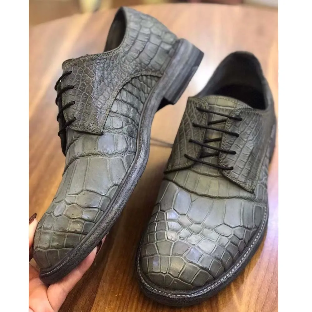 Рисунок 5 - Мужские крокодиловые кожаные туфли leimanxiniu