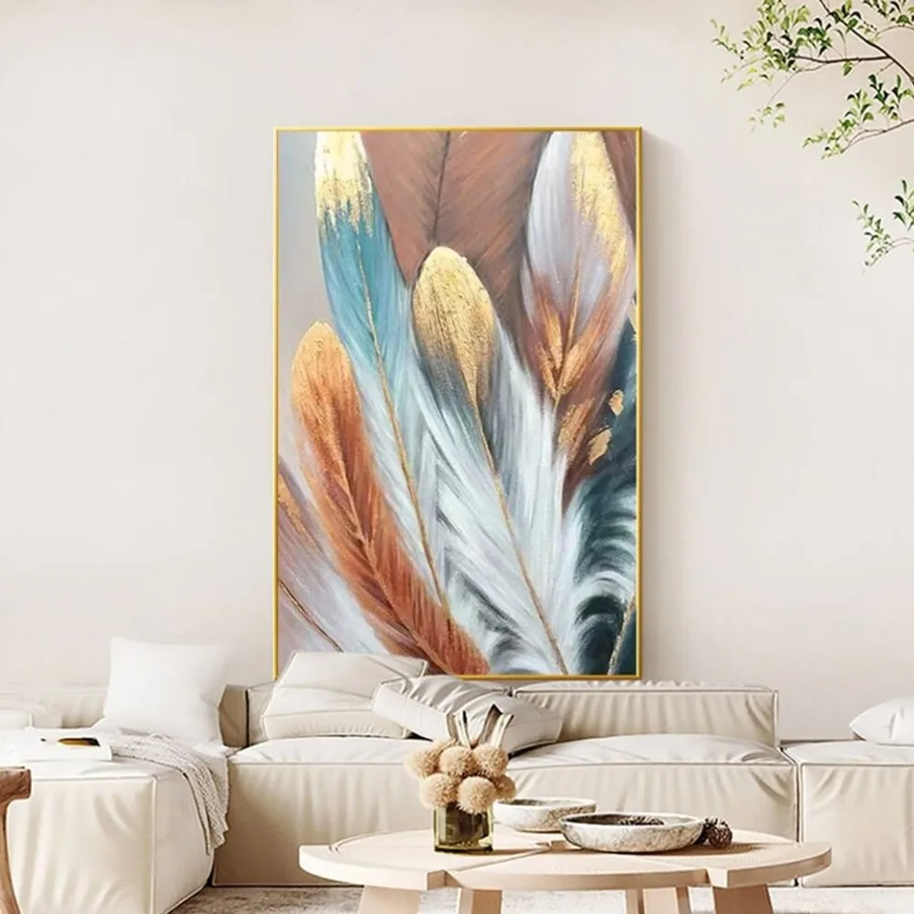 

Оригинальная современная Фантастическая текстурированная роспись ручной работы, декоративная роспись, нерамка, акриловая подвеска для го...