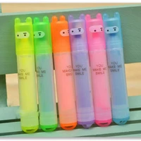 6 colorset mini highlighter colored marker pens for school office students stationery supplies marcadores de colores