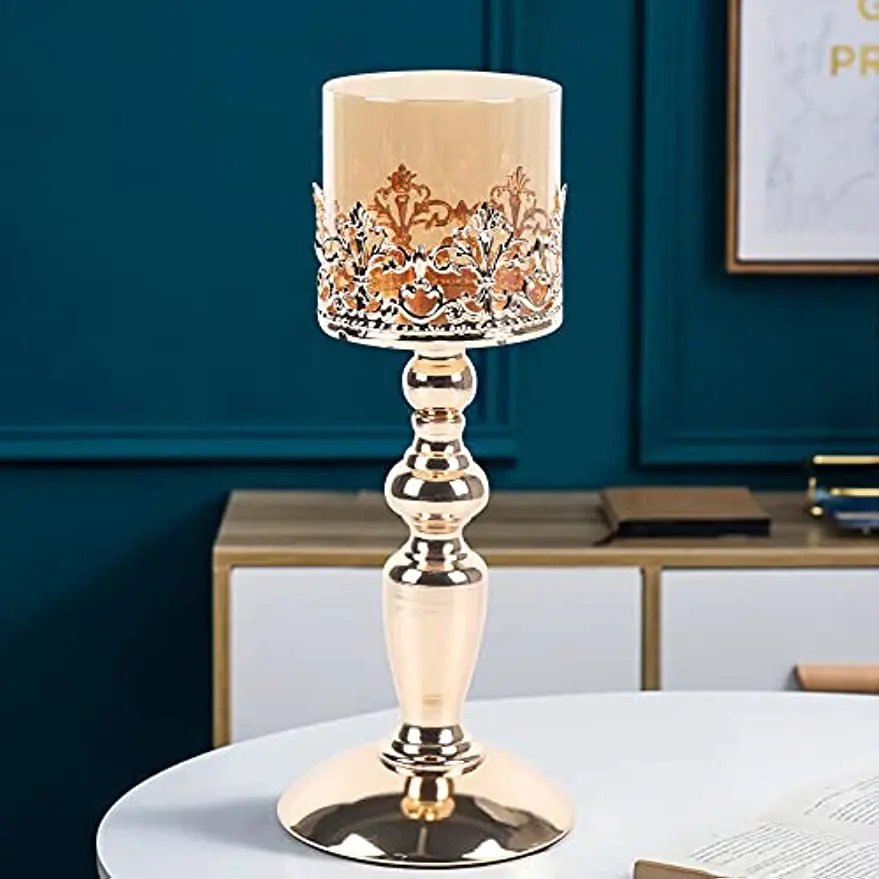 

Hurricane Candle Holders Glass Cylinder Candle Holders Stick Candle Metal Stumps Metal Gold Candle Holders Weddings Dining