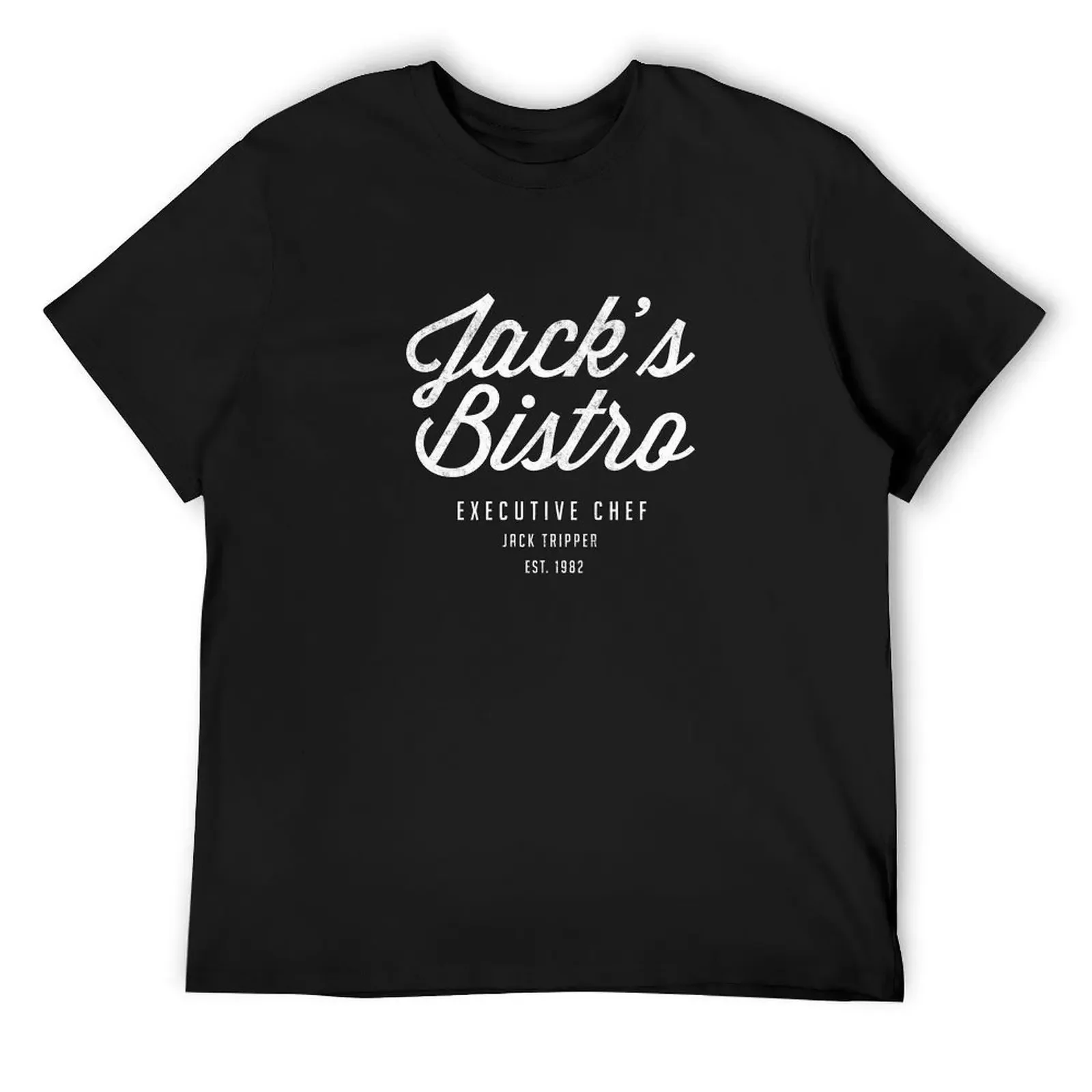 Jack's Bistro - Executive Chef Jack Tripper Est. 1982 T-Shirt for a boy graphic tee shirt outfits men