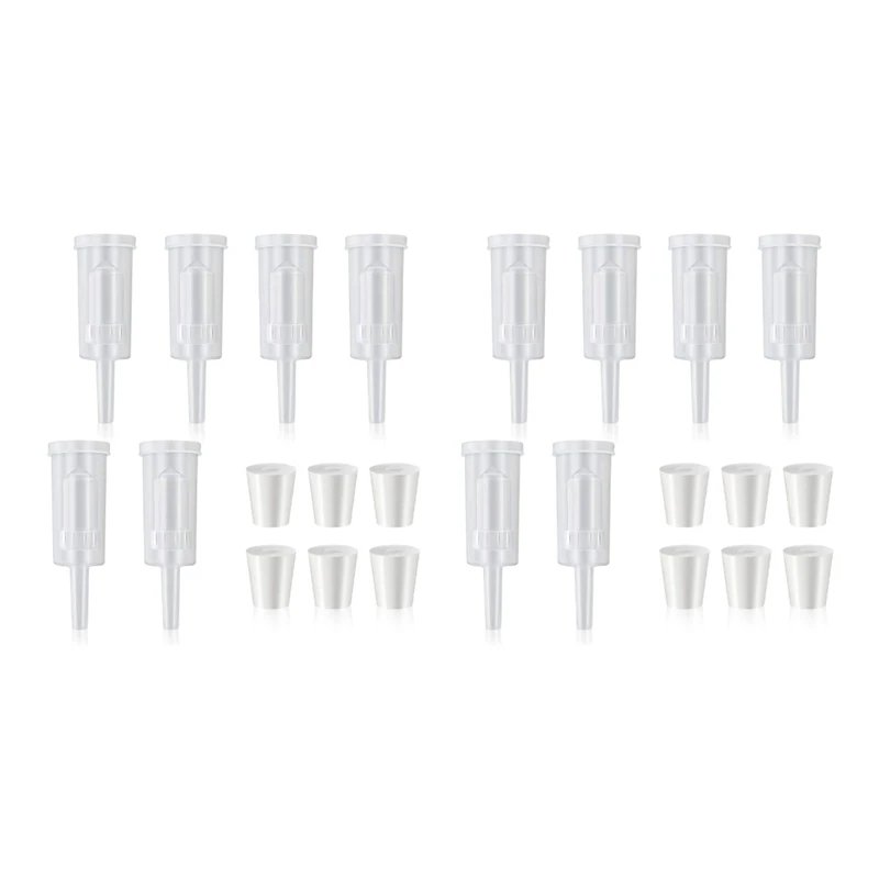 

12 Pack Brewing Airlock Wine Beer Airlock With Rubber Airlock Stopper Carboy Bung Twin Bubble Airlock