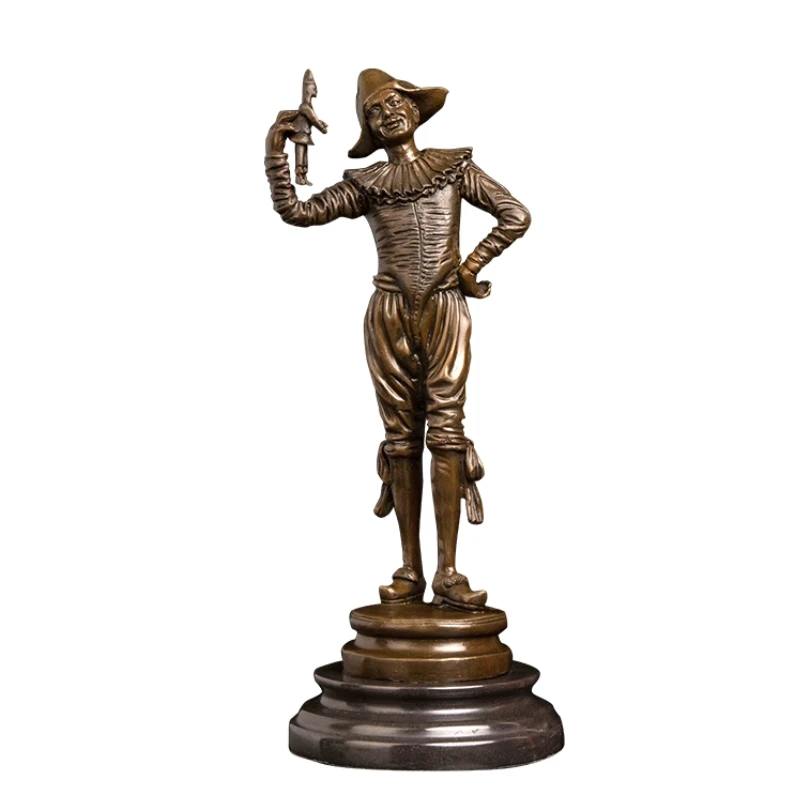 

PY-686 Home Decoration Accessories Famous Acrobatic Clowns Bronze Statue Sculpture Bronze Famous Figure Acrobatic clowns Figurin