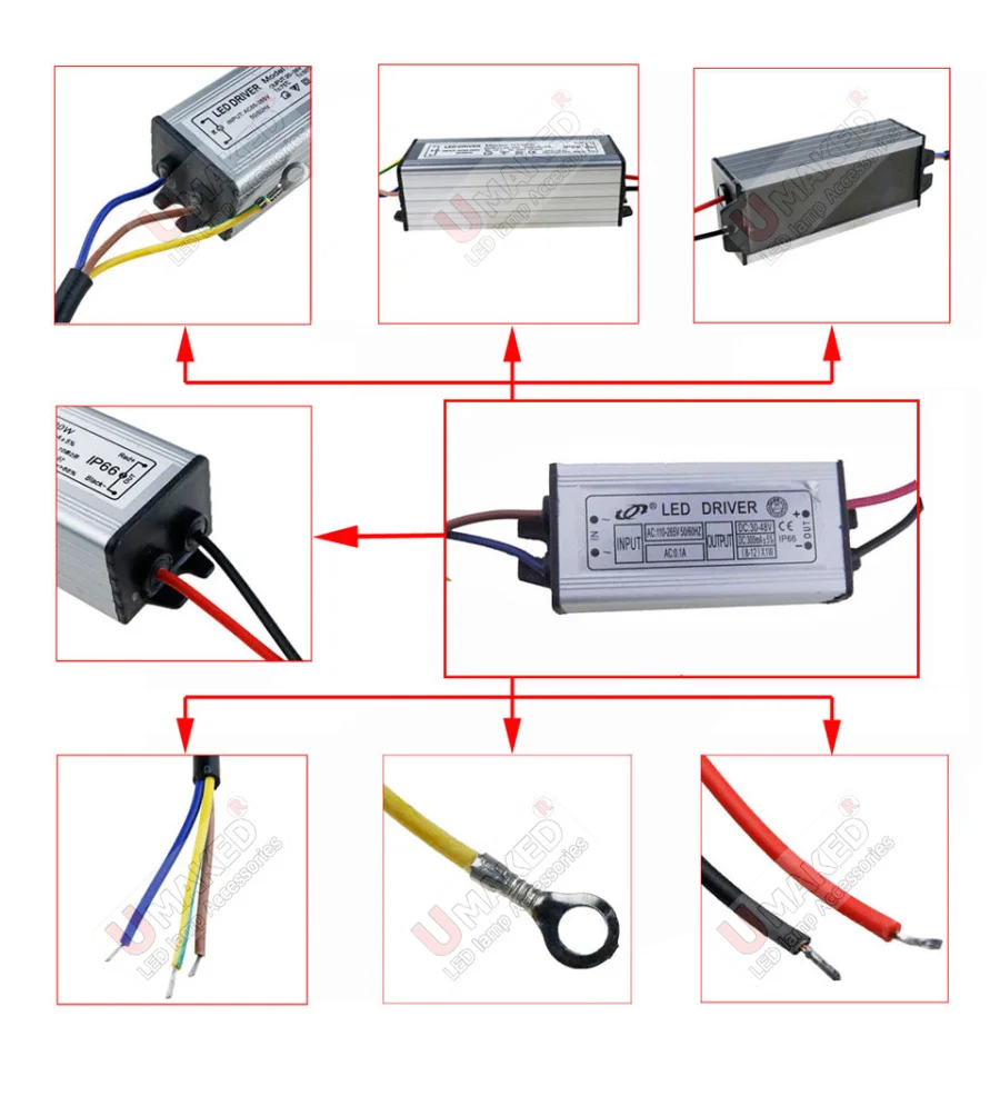 1 компл. DC20-40V 10W20W30W50W 300 мА/600MA/900MA/1500MA источник питания прожектор светодиодный