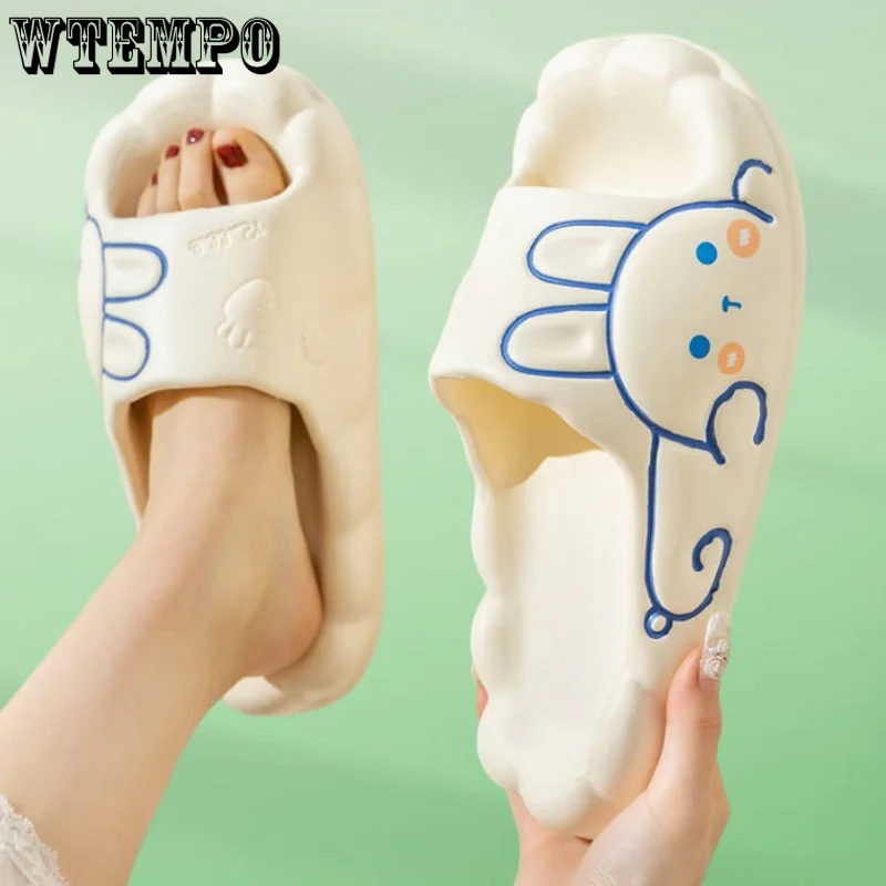 WTEMPO Women Slippers Summer Cartoon Shoes Soft Thick Non-slip Pool Indoor Home Flip Flops EVA Outdoor Sandals Dropshipping