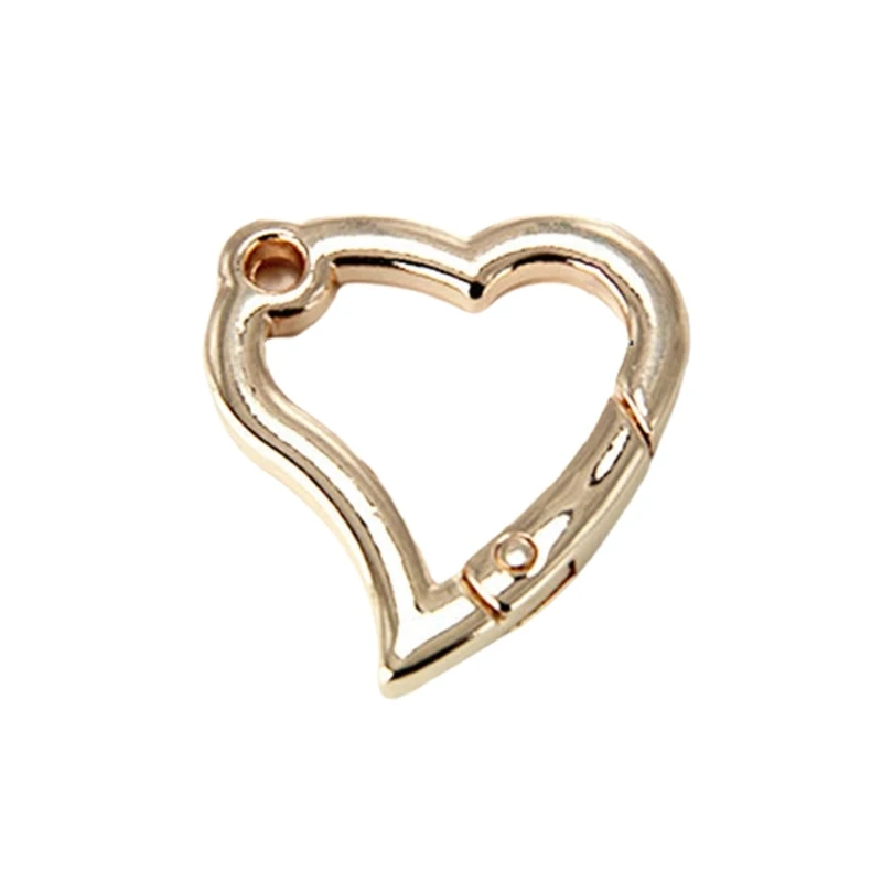 10 шт. пружинные застежки в форме сердца цинковые сплавы пружинный карабин зажим