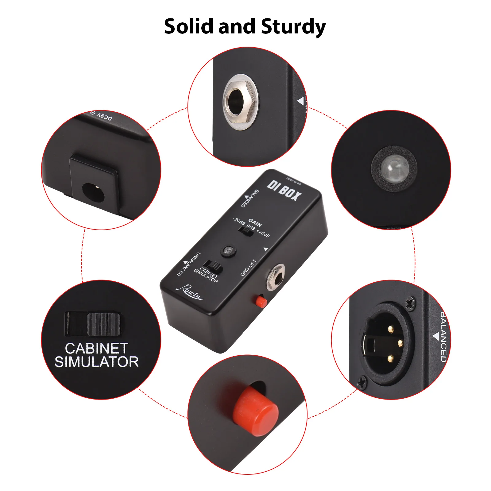 Мини-педаль Rowin Di Box Для Гитары Педаль Эффектов Со Сверхнизкими Искажениями