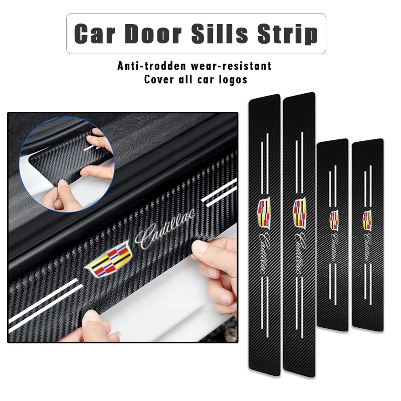 

Universal Car Door Sill Door Edge Stickers Protect for Cadillac Escalade XT4 XT5 XTS SRX CT4 CT5 CT6 ATS CTS SLS Car Accessories