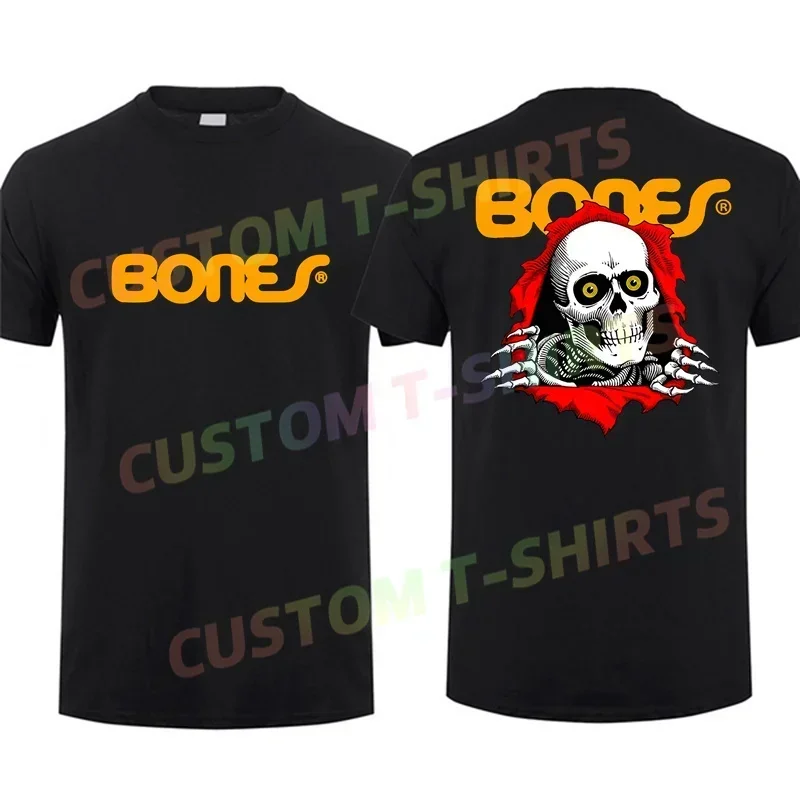 Лето 2024 мужская футболка повседневная для любителей скейтборда Powell-Peralta Bones с