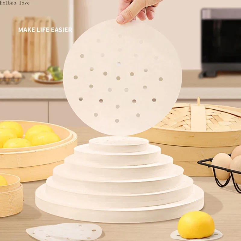 Бамбуковая Паровая бумага 50/100 шт. одноразовая антипригарная фритюрница бумажная