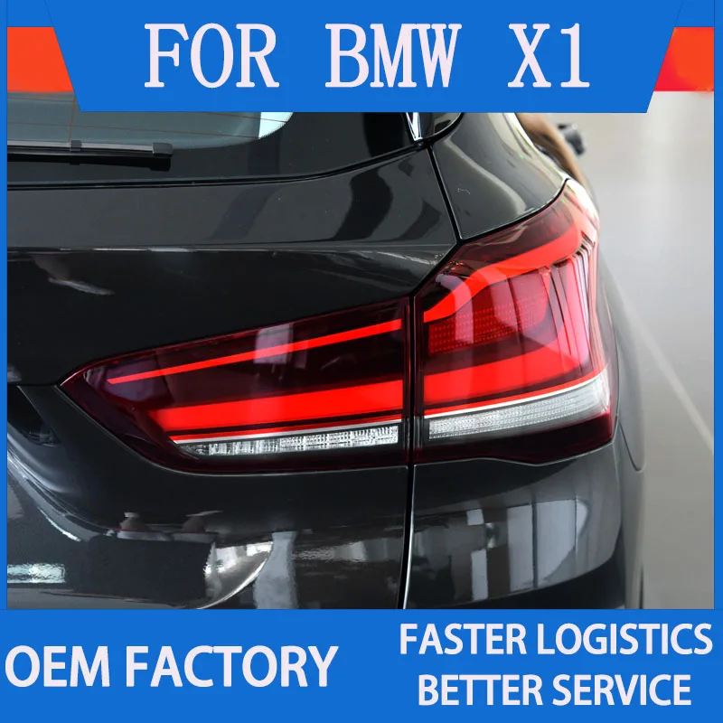 Фото 1 пара светодиодных задних фонарей в сборе для BMW X1 F48 F49 2016-2019, Plug and Play со светодиодной подсветкой, поворотным тормозом, задним противотуманным фонарем №2