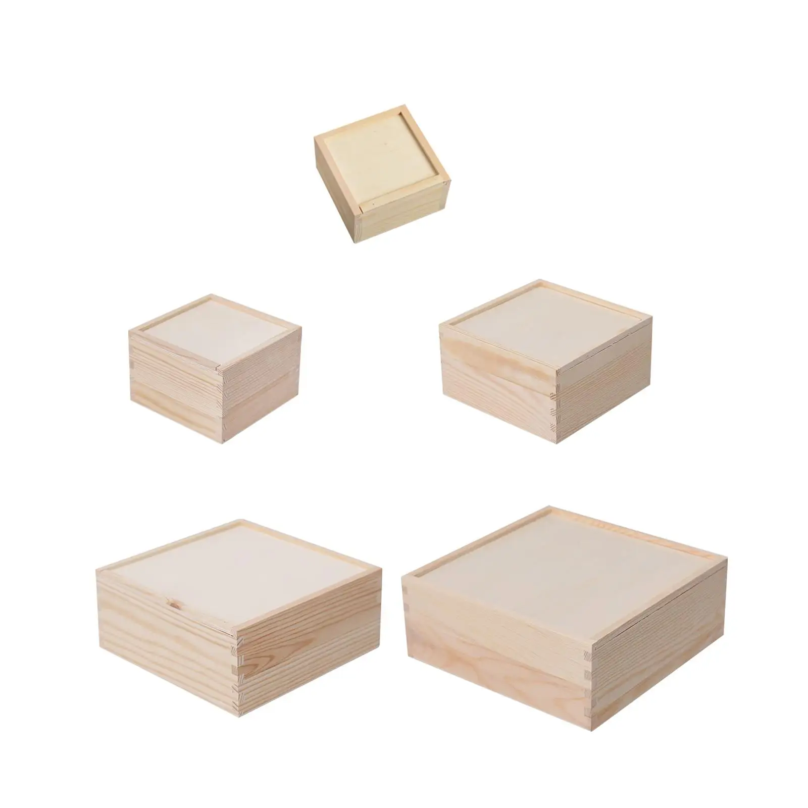 Деревянная коробка для хранения подарочная декоративная с выдвижной крышкой