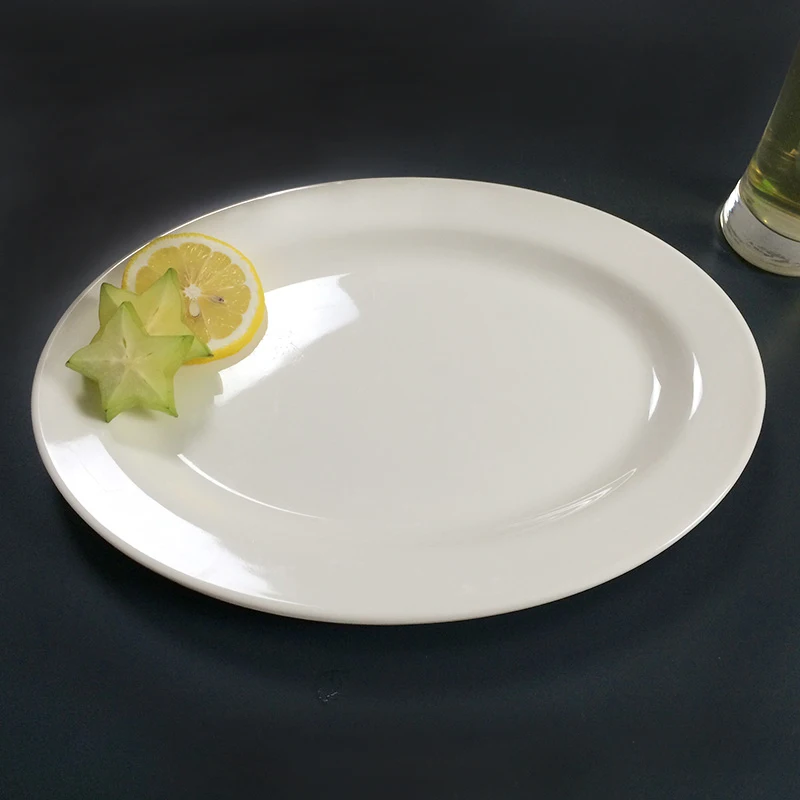 

A5 Melamine Dinnerware Dinner Plate Fast Food Restaurant Oval Dish Cafeteria Victualing House Tableware Household Sashimi Plate
