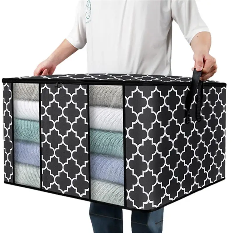 

Comforter Storage Bag Foldable Clothes Collector Bins With Sturdy Handle For Organizing Clothing Bedroom Closet Dorm Sweater