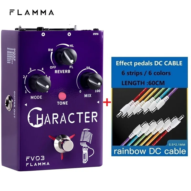 

FLAMMA FV03 and DC lines Character Vocal Effects Processor 6 Character Modes with Reverb Effects 48V Phantom Power