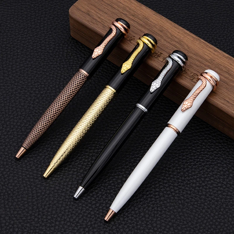 

Snake Shape Metal Ballpoint Pen Creative Snake Pen Clip Business Gift Pen School Stationery Supplies Office Signature Pen