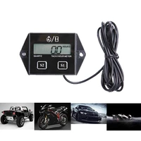 oversea digital engine tach hour meter tachometer gauge inductive display for motorcycle motor marine chainsaw pit bike boats