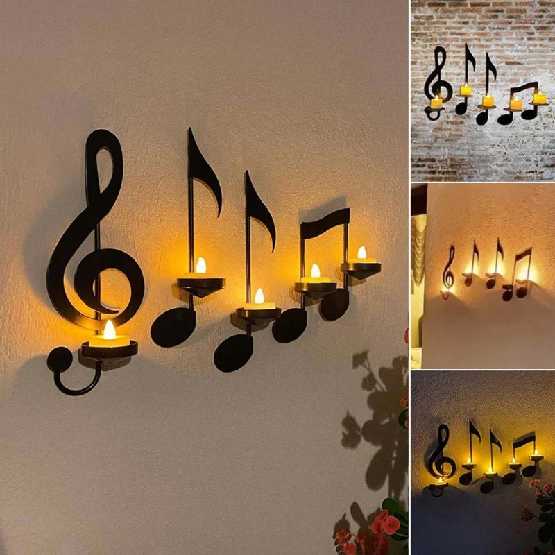 Wall Art Decoration Wrought Iron Candle Stand For Wedding Bedroom Dining Room