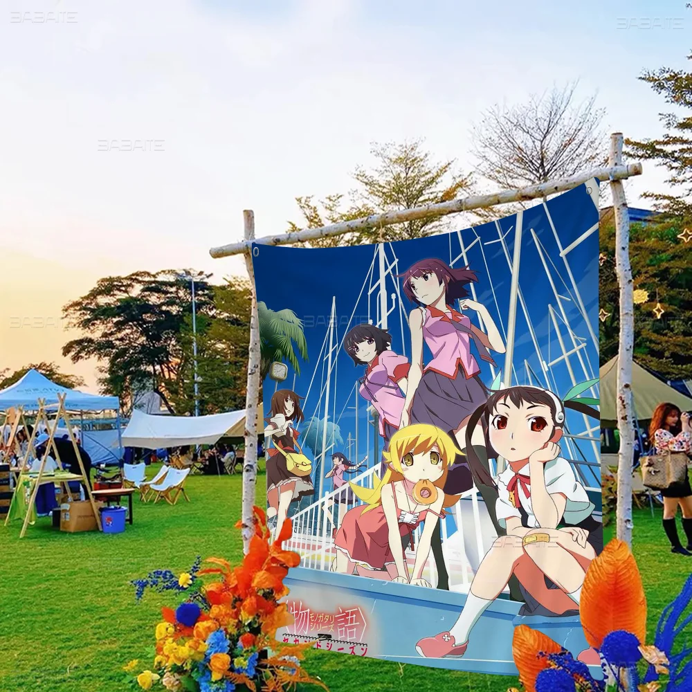 Monogatari большой размер флаги печатные узоры интересные украшения для дня рождения