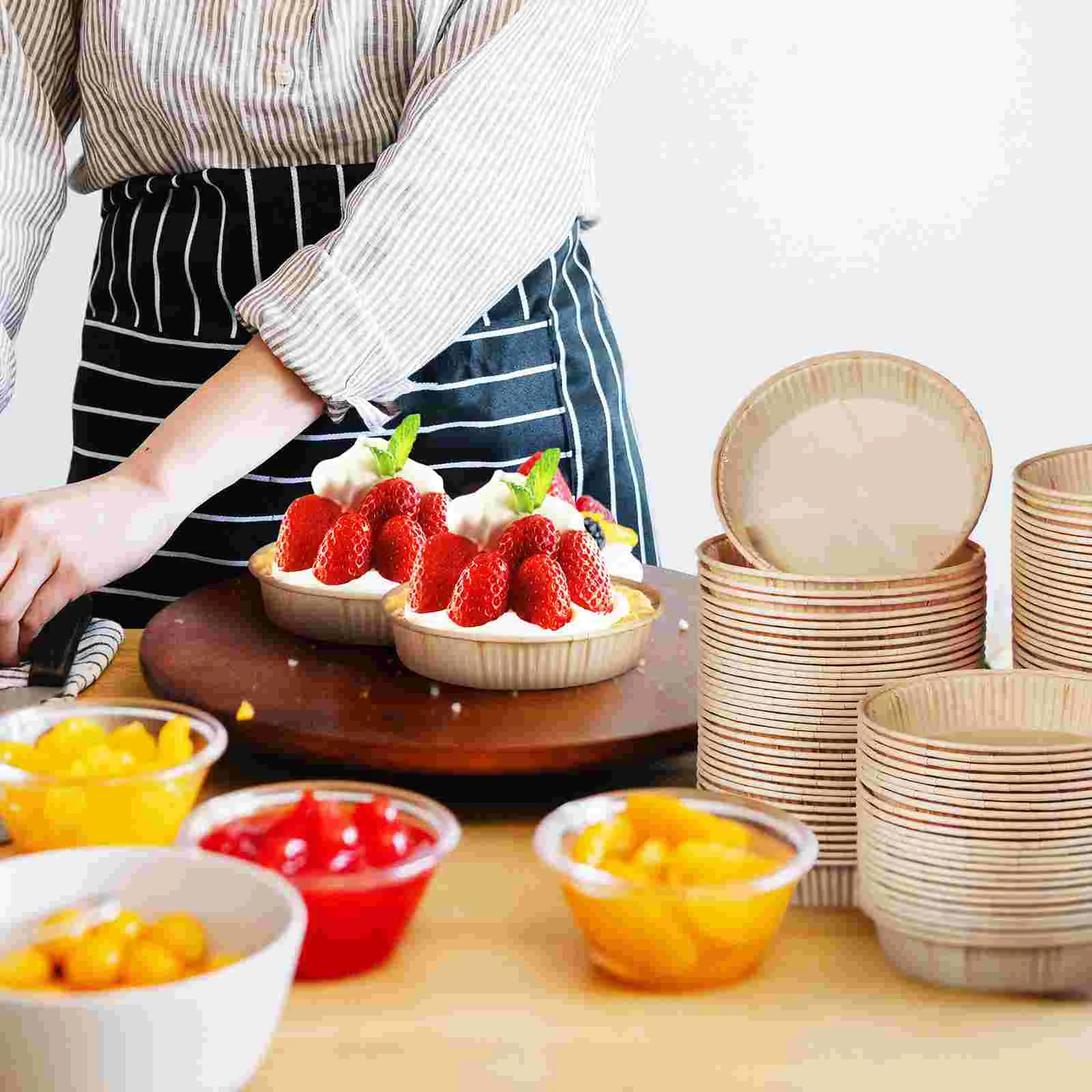 100 шт. бумажная форма для выпечки пирога торта трафареты печенья сковорода