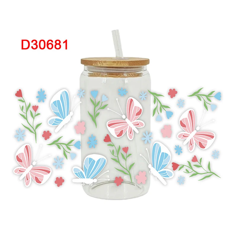 

3D наклейки для чашек бабочка