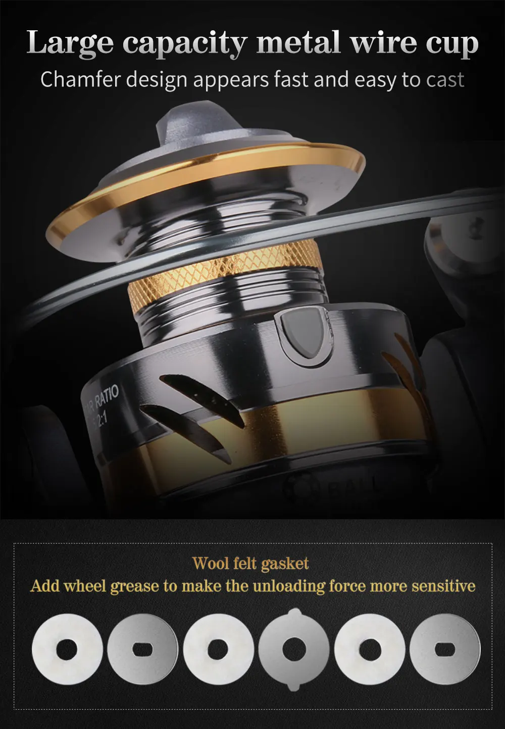 Купон на 3 доллара металлическая катушка для спиннинга