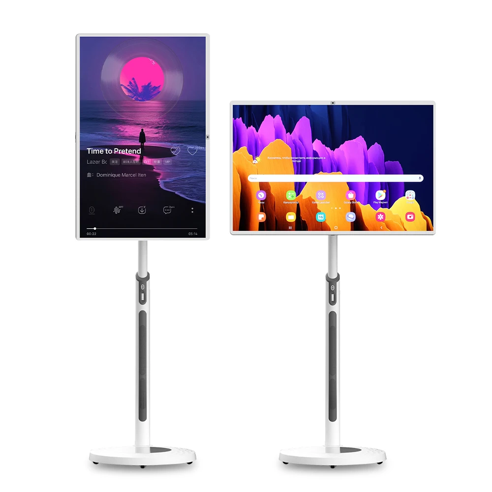 Фото Портативный HD-телевизор с сенсорным экраном 23,8 дюйма, Smart TV, цифровая подставка, портативный сенсорный дисплей Bestie TV №1