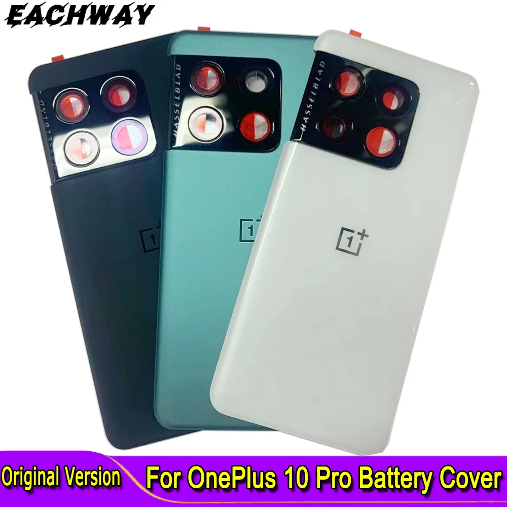 

Original New 6.7" For Oneplus 10 Pro Back Battery Cover With Camera Frame Rear Battery Glass Door Housing Case Repairment Parts