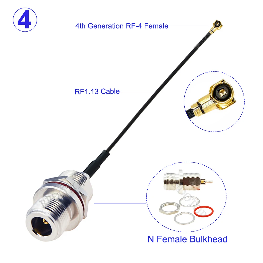 

RFDOTOP Uдлинительный кабель RF-4 к N