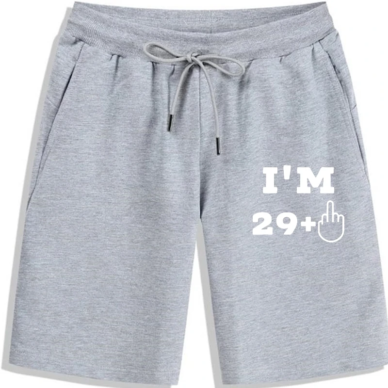 

Мужские шорты с забавным принтом I'm 29 + 1, хлопковые рубашки для дня рождения, крутые, нормальный крутой и крутой принт