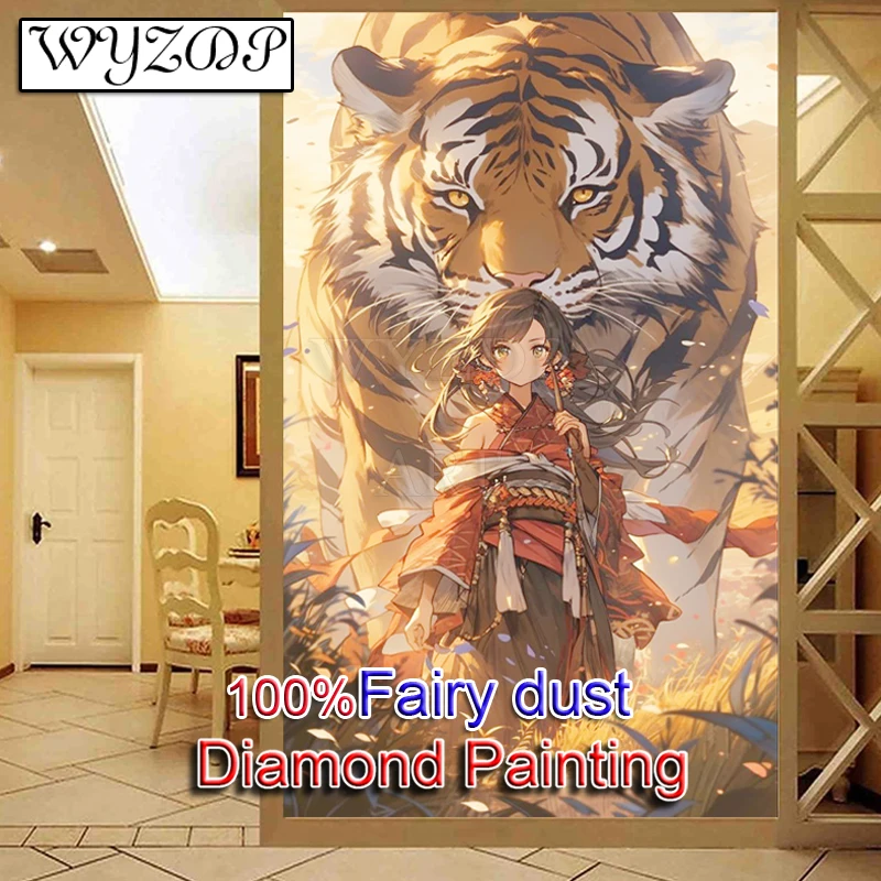 Набор для алмазной живописи с изображением тигра и бойфренда феи Ainmal полностью
