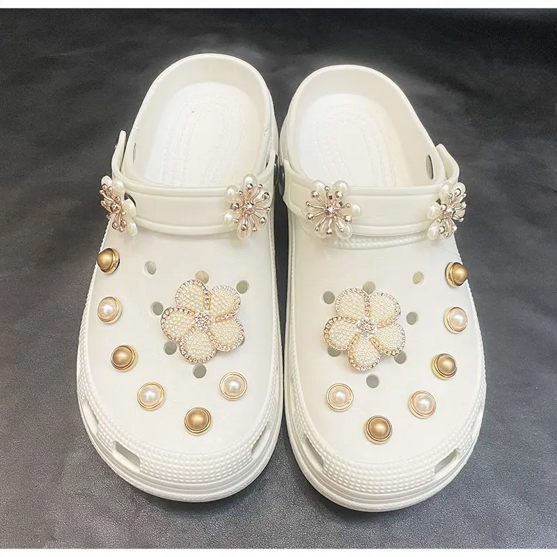 

Bundle All-match Charms for Crocs DIY Lovely Pearl Clogs Shoe Decorations Elegant Women Shoes Charms for Croc Fashion Quality